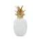 CosmoLiving by Cosmopolitan White Porcelain Modern Decorative Pineapple, 10" x 4" x 4"